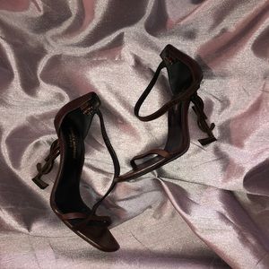 Saint Laurent Opyum Sandal in Brown/Gold size 37.5